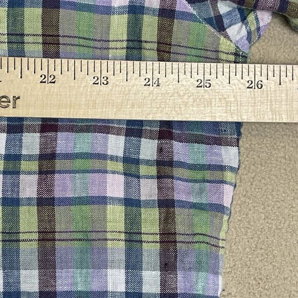 Canterbury Of New Zealand Shirt Mens 2XL Multicolor‎ Plaid Shirt Sleeve Linen - Picture 5 of 12